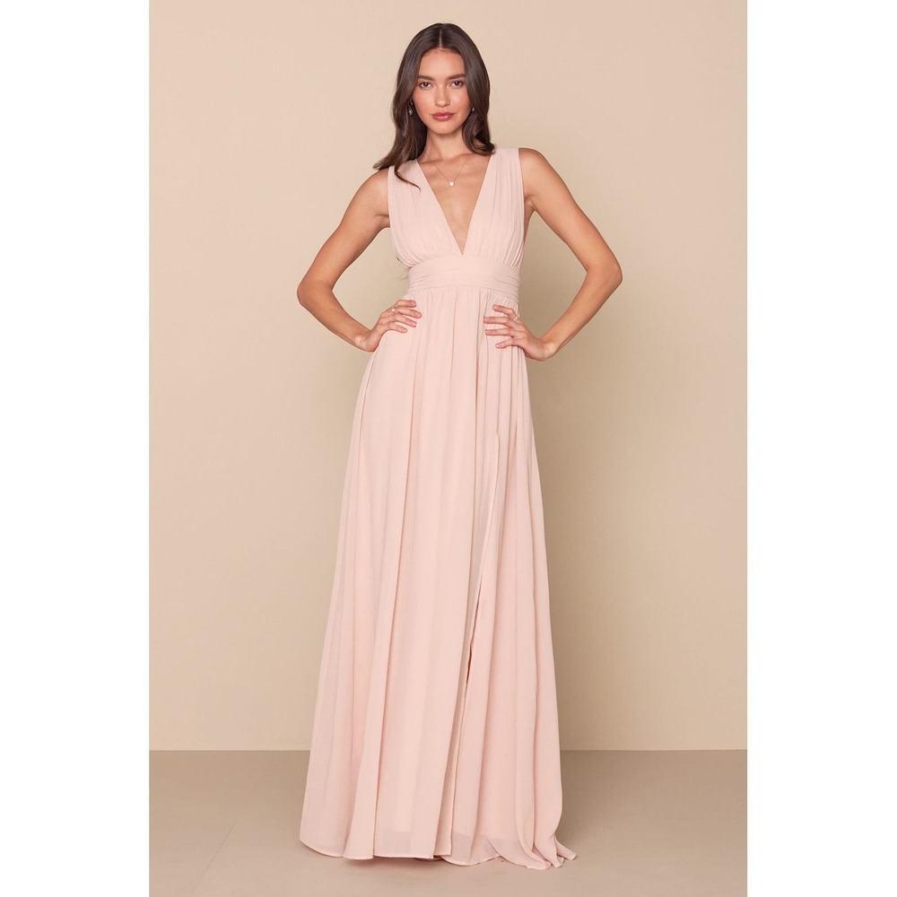 Lulus NWT Heavenly Hues Blush Maxi Dress - Small